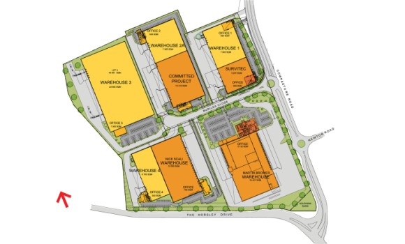Horsley Drive Business Park, site plan